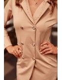 Double-breasted dress a la beige jacket FI626 - Online store - Boutique